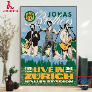 Jonas Brothers September 29 2024 Live At Zurich, Hallenstadion Concert Poster Canvas