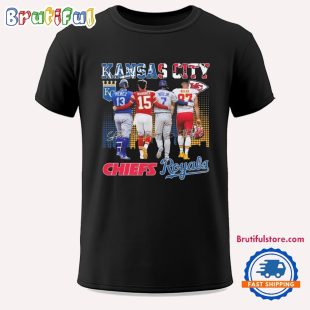 Kansas City Chiefs Kansas City Royals Perez Mahomes Witt Jr. Kelce Signatures Unisex T Shirt