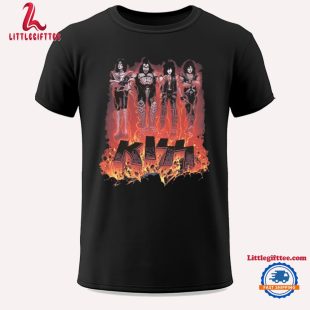 KISS Conjuring Flames Unisex T Shirt