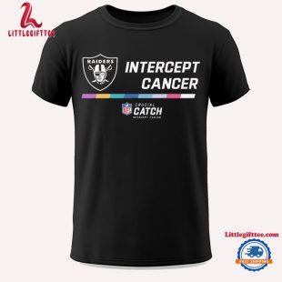 Las Vegas Raiders 2024 NFL Intercept Cancer Crucial Catch Unisex T Shirt