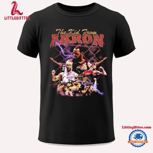 Lebron James NBA The Kid From Akron Basketball Vintage T Shirt