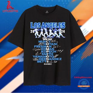 Los Angeles Dodgers 2024 World Series Champions Player Graphic New T Shirt