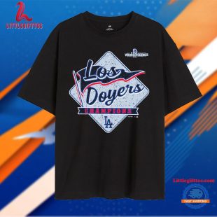 Los Angeles Dodgers Shield 2024 World Series Champions Logo T Shirt