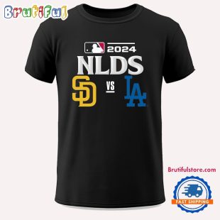 Los Angeles Dodgers vs. Padres 2024 MLB NLDS Matchup Set Logo Unisex T Shirt