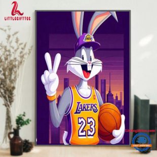 Los Angeles Lakers Lebron Jame 2024 NBA Playoffs Poster Canvas Art