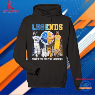 Los Angeles Legend Dodgers Valenzuela And Lakers Bryant Signatures T Shirt