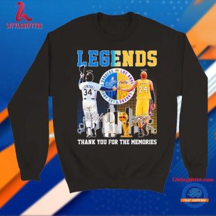 Los Angeles Legend Dodgers Valenzuela And Lakers Bryant Signatures T Shirt