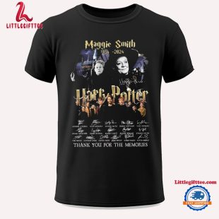 Maggie Smith 1934-2024 Harry Potter Thank You For The Memories Signatures Unisex T Shirt