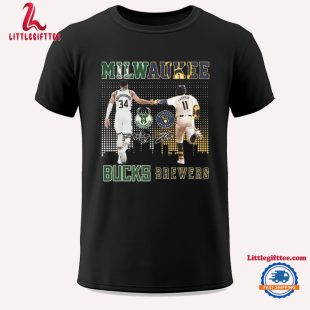 Milwaukee Bucks Antetokounmpo And Milwaukee Brewers Chourio 2024 Signatures Unisex T Shirt