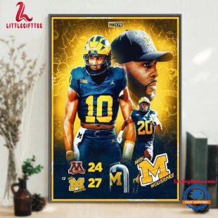 Minnesota Golden Gophers 24-27 Michigan Wolverines Wall Decor Poster Canvas