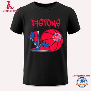 NBA Detroit Pistons Pattern Logo Basketball Team Design Limited New Season T Shirt