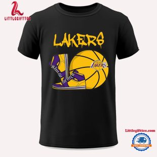 NBA Los Angeles Lakers Logo Pattern Logo Basketball Team Design Limited New Season T Shirt