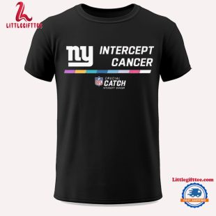 New York Giants 2024 NFL Intercept Cancer Crucial Catch Unisex T Shirt