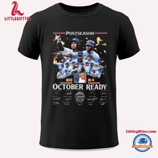 New York Mets Postseason 2024 October Ready Signatures Unisex T Shirt