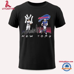 New York Yankees Baseball Buffalo Bills Football The Friends The Proud Signatures Unisex T Shirt