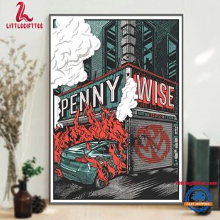 Pennywise October 2 2024 Live At Austin, TX Band Tour Poster Canvas