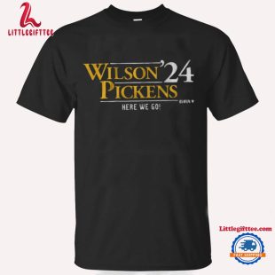 Russell Wilson & George Pickens Wilson Pickens ’24 Here We Go Pittsburgh Steelers Unisex T Shirt