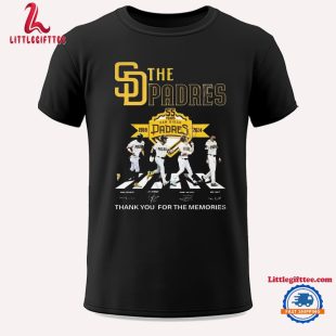 San Diego Padres 55 Year Of 1969-2025 Thank You For The Memories Signatures Unisex T Shirt