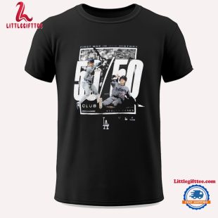 Shohei Ohtani Los Angeles Dodgers 50 50 Club Space Dye Unisex T Shirt