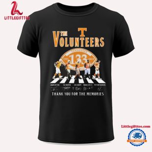 Volunteers Tennessee 133th Anniversary 1891-2024 Thank You For The Memories Signatures Unisex T Shirt