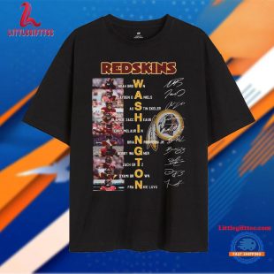 Washington Redskins NFL 2024 Football Team Graphics Signature Design Unisex T Shirt