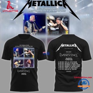 Metallica M72 World Tour Australia 2025 Limited Black T Shirt