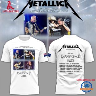 Metallica M72 World Tour Special Guests Evanescence Suicidal Tendencies Australia 2025 T Shirt