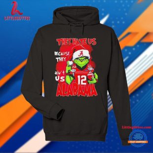 Alabama Crimson Tide Football The Grinch They Hate Us Because They Ain’t Us Christmas Holidays T Shirt