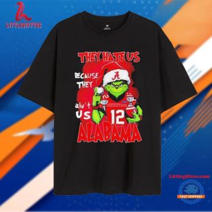 Alabama Crimson Tide Football The Grinch They Hate Us Because They Ain’t Us Christmas Holidays T Shirt