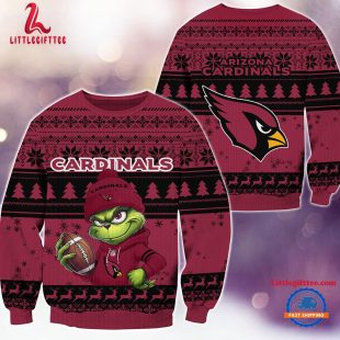 Arizona Cardinals 2024 NFL Christmas Grinch Football Limited Edition Ugly Christmas Sweater