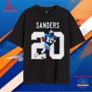 Barry Sanders Nfl Impact Jersey Frame T Shirt