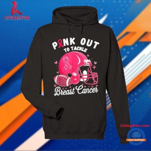 Best Pink Out to Tackle Breast Cancer Awareness American Football T Shirt