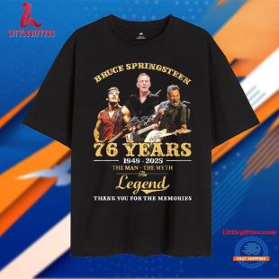 Bruce Springsteen 76 Years 1949-2025 The Man The Myth The Legend T Shirt