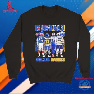 Buffalo Bills Josh Allen Jim Kelly Buffalo Sabres Gilbert Perreault Tage Thompson T Shirt