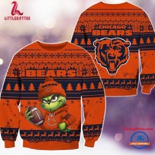 Chicago Bears 2024 NFL Christmas Grinch Football Limited Edition Ugly Christmas Sweater