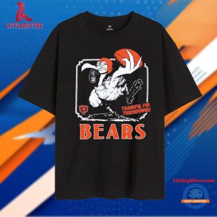 Chicago Bears Thankful for Touchdowns Thanksgiving Unisex T Shirt