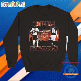 Chicago Bears The Legends Walter Payton Brian Urlacher T Shirt