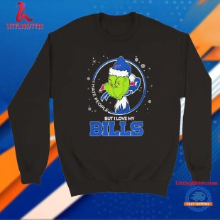 Christmas The Grinch Santa I Hate People But I Love My Buffalo Bills Unisex T Shirt