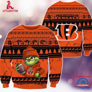 Cincinnati Bengals 2024 NFL Christmas Grinch Football Limited Edition Ugly Christmas Sweater