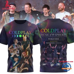 Coldplay World Tour North America 2025 Graphics Signature 3D Shirt