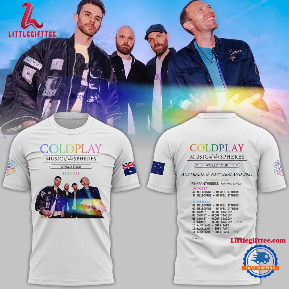 Coldplay World Tour North America 2025 Limited White T Shirt