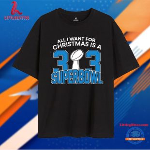 Detroit Lions All I Want For Christmas Is A 323 Superbowl Unisex T Shirt