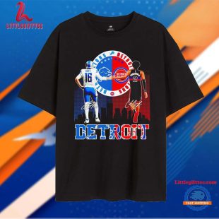 Detroit Lions and Detroit Pistons Goff and Cunningham Signatures Unisex T Shirt