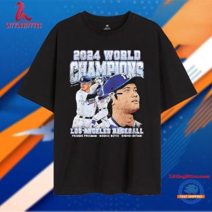 Dodgers 2024 World Champions Ohtani Freeman & Betts Unisex T Shirt