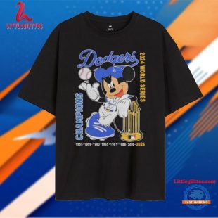 Dodgers MLB x Mickey Mouse 2024 World Series Champions Unisex T Shirt