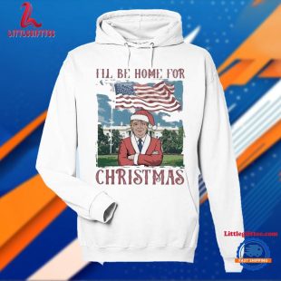 Donald Trump I Will Be Home For Christmas USA Flag T Shirt