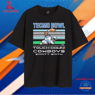 Emmitt Smith Dallas Cowboys Tecmo Bowl Retired Player Graphic T Shirt