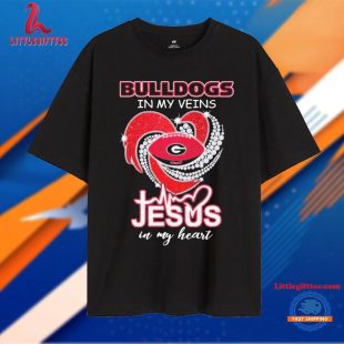 Georgia Bulldogs In My Veins Jesus In My Heart Unisex T Shirt