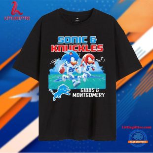 Gibbs and Montgomery Home Run Signatures Lions T Shirt