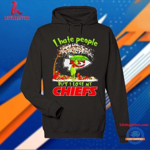 Grinch I Hate People but I Love My Chiefs Winter Christmas Unisex T Shirt